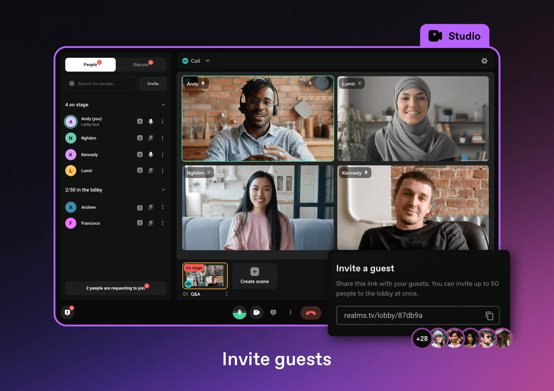 Invite guests