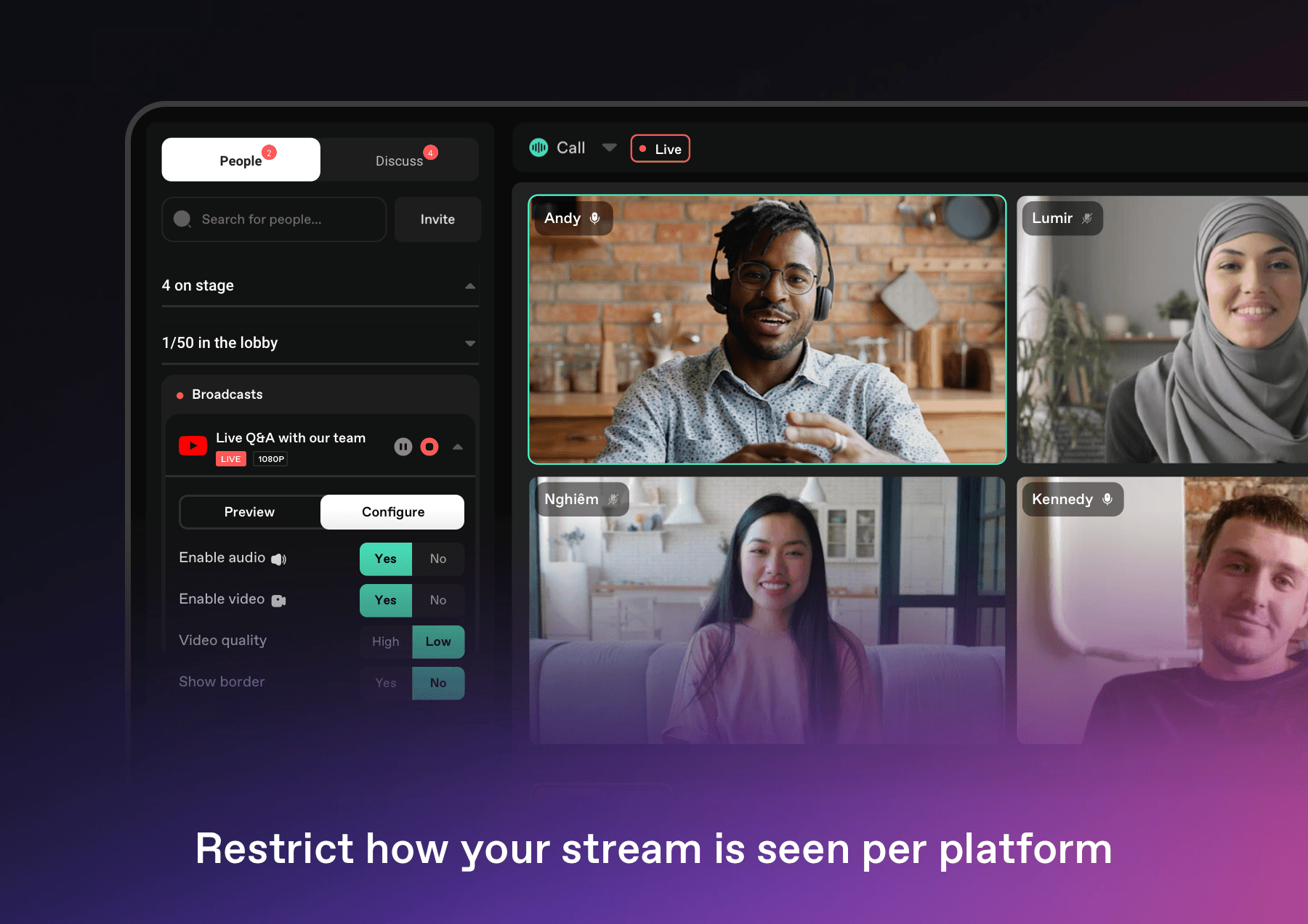 Realms.tv - Virtual event live streaming platform
